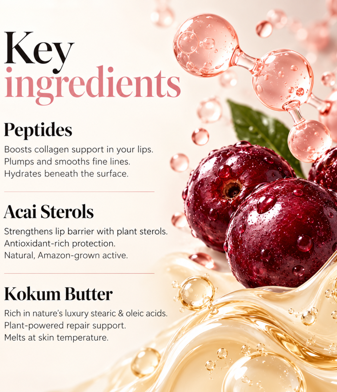 Strawberry Acai Peptide Lip Treatment